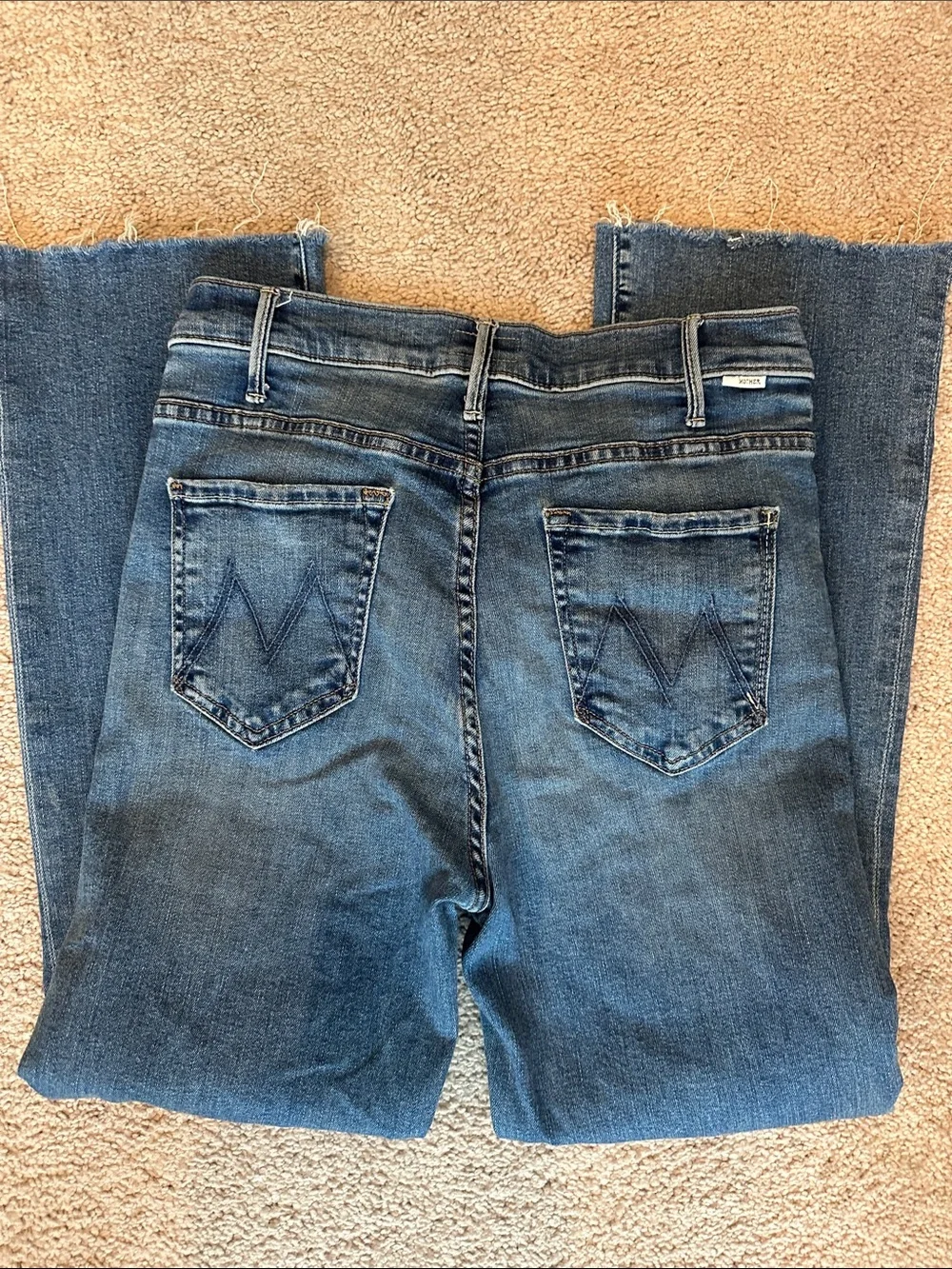 MOTHER hustler ankle fray jeans High-Rise 29
